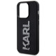 Karl Lagerfeld KLHCP15L3DMBKCK iPhone 15 Pro 6.1" black hardcase 3D Rubber Glitter Logo Karl Lagerfeld KLHCP15L3DMBKCK iPhone 15 Pro 6.1" black hardcase 3D Rubber Glitter Logo