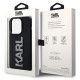 Karl Lagerfeld KLHCP15L3DMBKCK iPhone 15 Pro 6.1" black hardcase 3D Rubber Glitter Logo Karl Lagerfeld KLHCP15L3DMBKCK iPhone 15 Pro 6.1" black hardcase 3D Rubber Glitter Logo