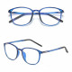 Techsuit Anti Blue Light Glasses Reflex PC (F2822) Round Blue