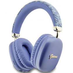 Guess Bluetooth on-ear headphones GUBHK1GCTCSU purple Gcube Metallic Script Logo