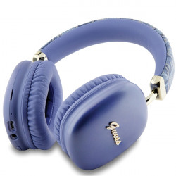 Guess Bluetooth on-ear headphones GUBHK1GCTCSU purple Gcube Metallic Script Logo