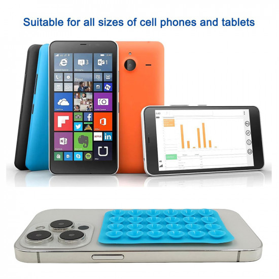 Techsuit Phone Holder (SP PAD) Suction Pad for Selfies, Silicone, Adhesive Mount, Rectangular Shape Purple