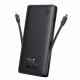 Baseus Power Bank Airpow Air Lite (P10067501123 00) USB, Type C, Dual Cable USB C, Lightning, 22.5W, 10000mAh Black Baseus Power Bank Airpow Air Lite (P10067501123 00) USB, Type C, Dual Cable USB C, Lightning, 22.5W, 10000mAh Black