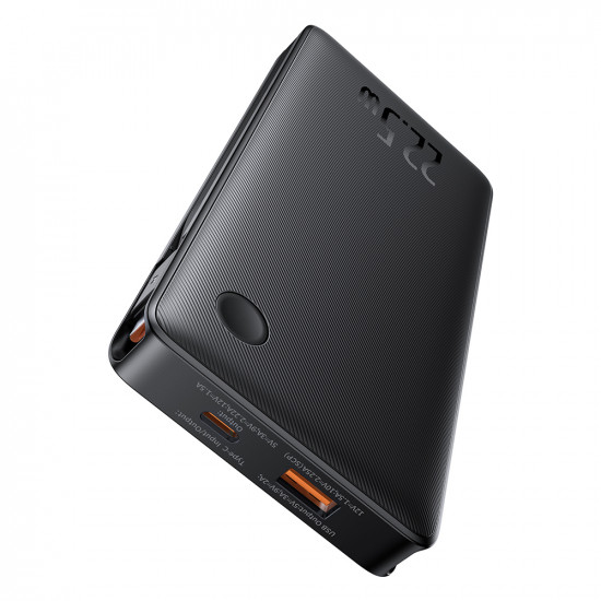 Baseus Power Bank Airpow Air Lite (P10067501123 00) USB, Type C, Dual Cable USB C, Lightning, 22.5W, 10000mAh Black Baseus Power Bank Airpow Air Lite (P10067501123 00) USB, Type C, Dual Cable USB C, Lightning, 22.5W, 10000mAh Black
