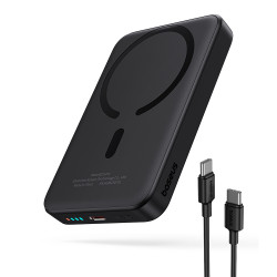 Baseus Power Bank Mini Air (P10059001113 00) Type C, MagSafe Charging, 20W, 10000mAh, with Cable Type C, 30cm Black