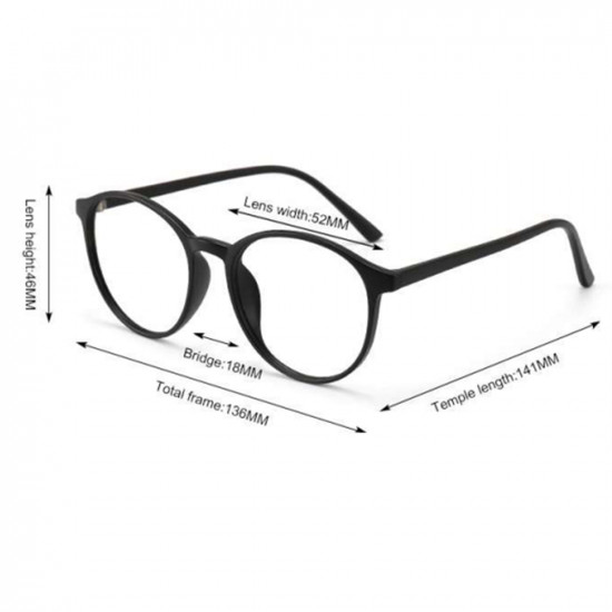 Techsuit Anti Blue Light Glasses Reflex TR90 (F8551 C2) Round Sand Black