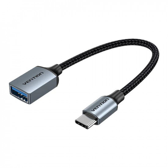 Vention OTG Adapter (CCXHB) Type C to USB 3.0, Cotton Braided, 5Gbps, Gaming, No Lag and Latency Gray Vention OTG Adapter (CCXHB) Type C to USB 3.0, Cotton Braided, 5Gbps, Gaming, No Lag and Latency Gray