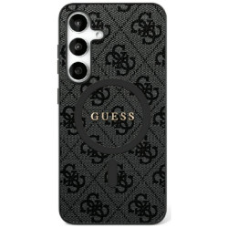 Guess Case Leather 4G Colored Ring Classic Logo MagSafe Samsung Galaxy S25 Plus black
