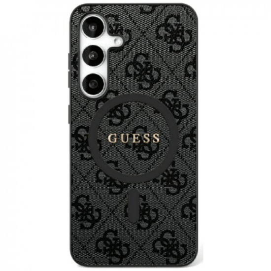 Guess Case Leather 4G Colored Ring Classic Logo MagSafe Samsung Galaxy S25 Plus black Guess Case Leather 4G Colored Ring Classic Logo MagSafe Samsung Galaxy S25 Plus black