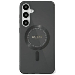 Guess Case Rhinestones Printed Classic Logo MagSafe Samsung Galaxy S25 black