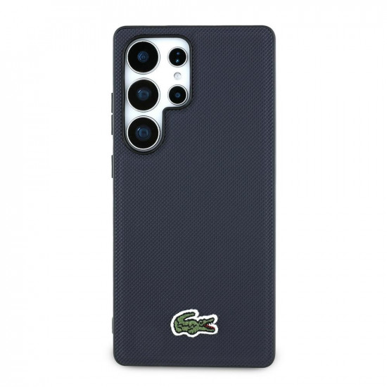 Lacoste Case Iconic Petit Pique Woven Logo MagSafe for Samsung Galaxy S25 navy Lacoste Case Iconic Petit Pique Woven Logo MagSafe for Samsung Galaxy S25 navy