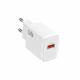 Lito Wall Charger (LC08) USB PD18W, PC Fireproof, EU Plug White Lito Wall Charger (LC08) USB PD18W, PC Fireproof, EU Plug White