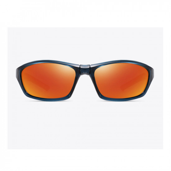 Techsuit  Bike Glasses (24101)  for Cycling and Sport Outdoor Activities, Polarized, Unisex  Black / Orange