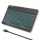 Techsuit  Wireless Keyboard (WK1)  for Android, Windows, iOS, Bluetooth, 3 Brightness Levels, 7 colors, Type C  Black