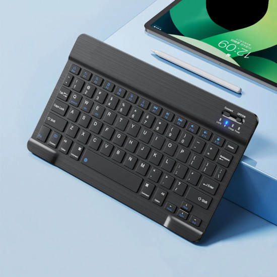 Techsuit  Wireless Keyboard (WK1)  for Android, Windows, iOS, Bluetooth, 3 Brightness Levels, 7 colors, Type C  Black