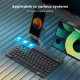 Techsuit  Wireless Keyboard (WK1)  for Android, Windows, iOS, Bluetooth, 3 Brightness Levels, 7 colors, Type C  Black