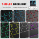 Techsuit  Wireless Keyboard (WK1)  for Android, Windows, iOS, Bluetooth, 3 Brightness Levels, 7 colors, Type C  Black