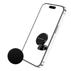Techsuit  Car Holder TinyGrip (S10)  Universal Magnetic Mobile Mount, with Metal Plate, Strong Magnet  Black Techsuit  Car Holder TinyGrip (S10)  Universal Magnetic Mobile Mount, with Metal Plate, Strong Magnet  Black