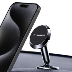 Techsuit  Car Holder TinyGrip (S11)  Universal Magnetic Mobile Mount, with Metal Plate, Strong Magnet, 3M Adhesive  Black Techsuit  Car Holder TinyGrip (S11)  Universal Magnetic Mobile Mount, with Metal Plate, Strong Magnet, 3M Adhesive  Black