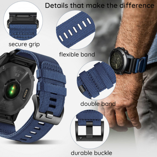Techsuit Watchband QuickFit 22mm (W070) Garmin Fenix 5/5 Plus 6/6 Pro/7/Forerunner 935/945/Approach S60 Orange Blossom Techsuit Watchband QuickFit 22mm (W070) Garmin Fenix 5/5 Plus 6/6 Pro/7/Forerunner 935/945/Approach S60 Orange Blossom