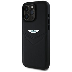 Case Aston Martin HC Leather Victory Design for iPhone 16 Pro Max black