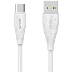 Cable USAMS Green Series SJ714 18W 3A USB-A to USB-C 1m white Cable USAMS Green Series SJ714 18W 3A USB-A to USB-C 1m white