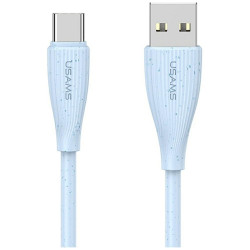 Cable USAMS Green Series SJ714 18W 3A USB-A to USB-C 1m blue Cable USAMS Green Series SJ714 18W 3A USB-A to USB-C 1m blue