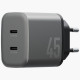 Wall Charger Energea Ampcharge GaN45 2xUSB-C PD/PPS/QC3.0 45W gray