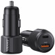 Car Charger USAMS YT Series CC283 60W 1xUSB-A 1xUSB-C black