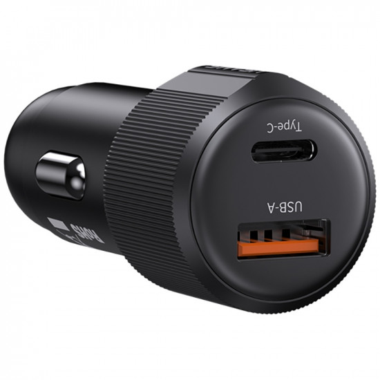Car Charger USAMS YT Series CC283 60W 1xUSB-A 1xUSB-C black