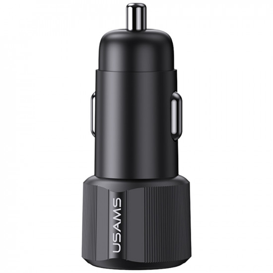Car Charger USAMS YT Series CC283 60W 1xUSB-A 1xUSB-C black