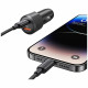 Car Charger USAMS YT Series CC283 60W 1xUSB-A 1xUSB-C black