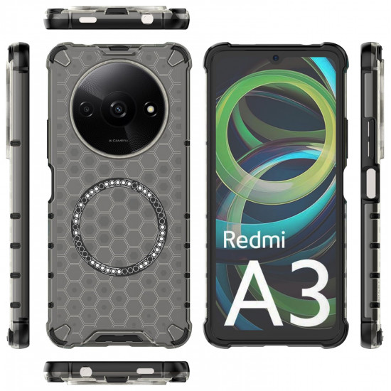 Techsuit  HoneyComb Shield MagSafe  Xiaomi Redmi A3 / Redmi A3x  Black