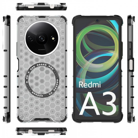 Techsuit  HoneyComb Shield MagSafe  Xiaomi Redmi A3 / Redmi A3x  White