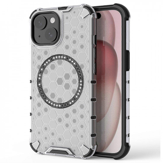 Techsuit  HoneyComb Shield MagSafe  iPhone 15  White