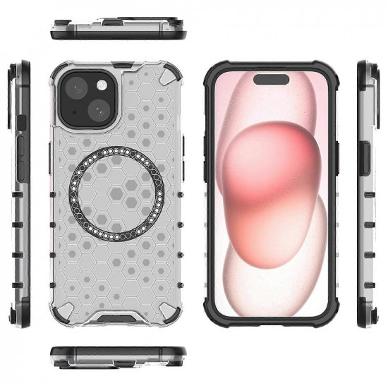 Techsuit  HoneyComb Shield MagSafe  iPhone 15  White