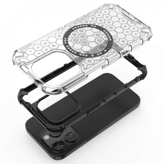 Techsuit  HoneyComb Shield MagSafe  iPhone 15 Pro Max  White