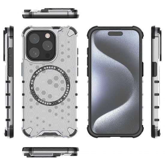 Techsuit  HoneyComb Shield MagSafe  iPhone 15 Pro Max  White