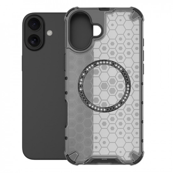Techsuit  HoneyComb Shield MagSafe  iPhone 16  Black