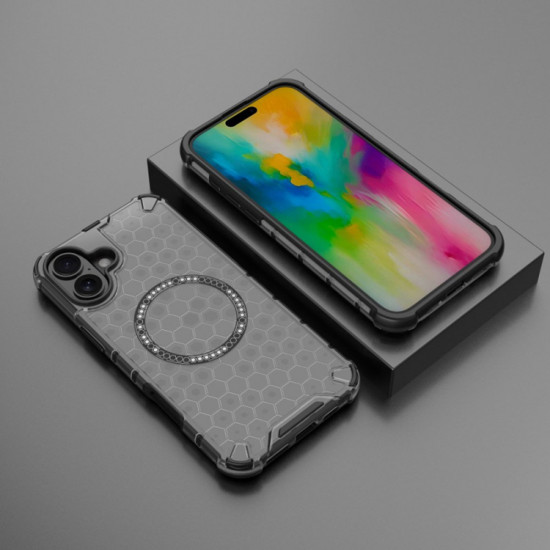 Techsuit  HoneyComb Shield MagSafe  iPhone 16  Black