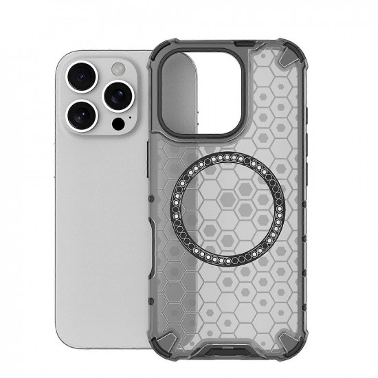 Techsuit HoneyComb Shield MagSafe iPhone 16 Pro Black Techsuit HoneyComb Shield MagSafe iPhone 16 Pro Black