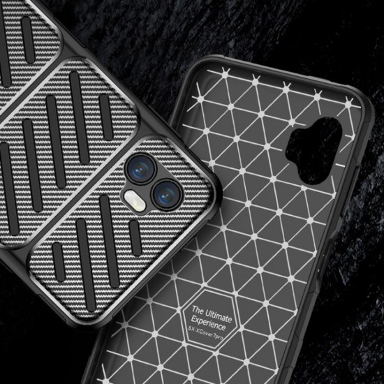 Techsuit CarbonFiber Samsung Galaxy Xcover7 Pro Black Techsuit CarbonFiber Samsung Galaxy Xcover7 Pro Black