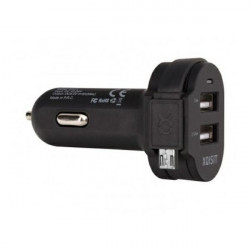 Xqisit car charger 6A Dual USB+microUSB car charger black/black 20425