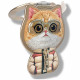 Magnetic pendant Nimmy Cool&amp;Cute 2.0 Cat brown