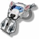 Magnetic pendant Nimmy Cool&amp;Cute 2.0 Dog gray