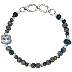 Bag charm handstrap Nimmy New Big Eye Cute Pets 2.0 gray