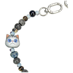 Bag charm handstrap Nimmy New Big Eye Cute Pets 2.0 gray