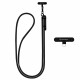 Techsuit Rope Crossbody Strap (RCS1 03) for Phones, Carabiner, Nylon Braided, Durable, Adjustable Onyx Shadow