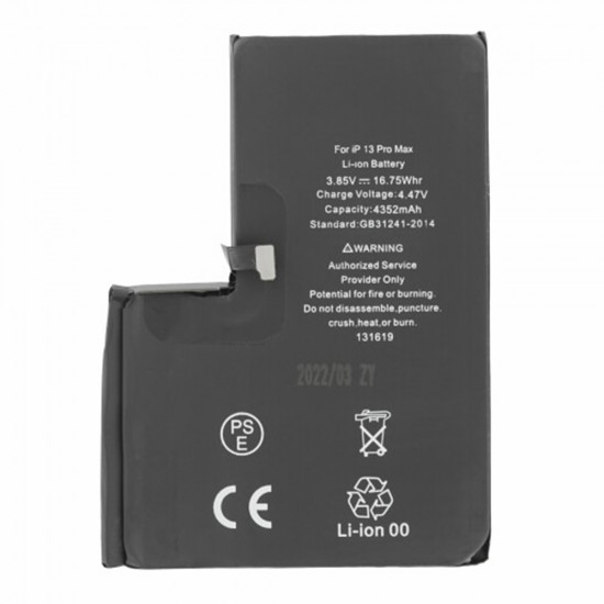 OEM  Smartphone Battery (17263)  iPhone 13 Pro Max  4352mAh  Black