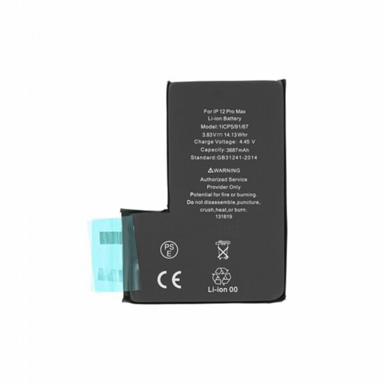 OEM  Smartphone Battery (18531)  without Flex Cable  iPhone 12 Pro Max  3687mAh  Black